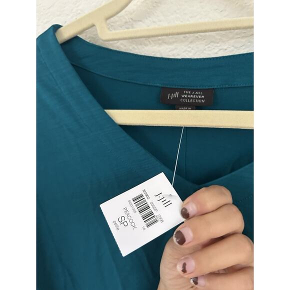 J. Jill Wearever Rolled-Cuff Slub-Knit Top Size SP NWT $75 - Picture 3 of 6